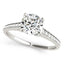 14k White Gold Diamond Engagement Ring with Cathedral Design
