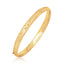 14k Yellow Gold Diamond Cut Design Children's Bangle