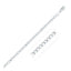 Collar de cadena curb de plata esterlina chapada en rodio