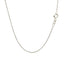 14k White Gold Diamond Cut Round Wheat Chain - 0.6mm
