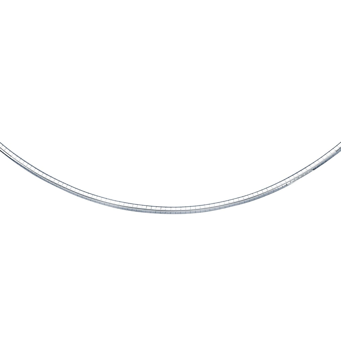 14k White Gold Classic Omega Chain (3 mm)