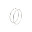 14k White Gold Polished Hoop Earrings - 40 mm