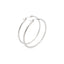 14k White Gold Polished Hoop Earrings - 40 mm