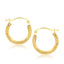 Boucles d'oreilles créoles fantaisie en or jaune 10k