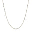 Cadena de cuentas alternas cortada con diamante de oro blanco de 14k 1.5mm