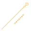 14k Yellow Gold Faceted Cable Link Chain - 1.3mm