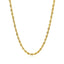 3.0mm 14k Yellow Gold Solid Diamond Cut Rope Chain