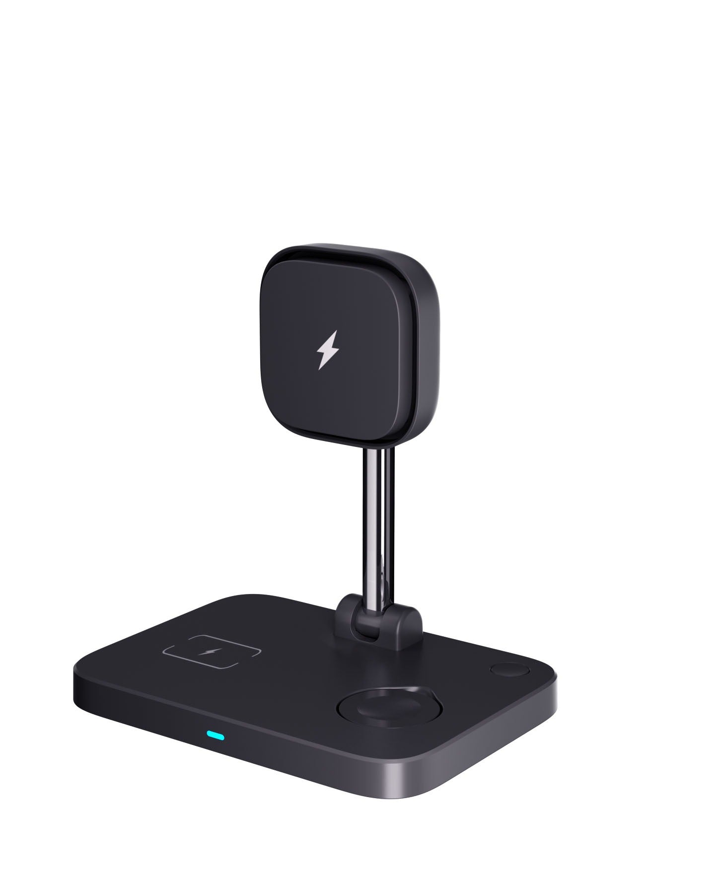 Three in one magnetic wireless charger stand with cooling fan suitable for wireless charging of iPhone earphones and watches - Korvel