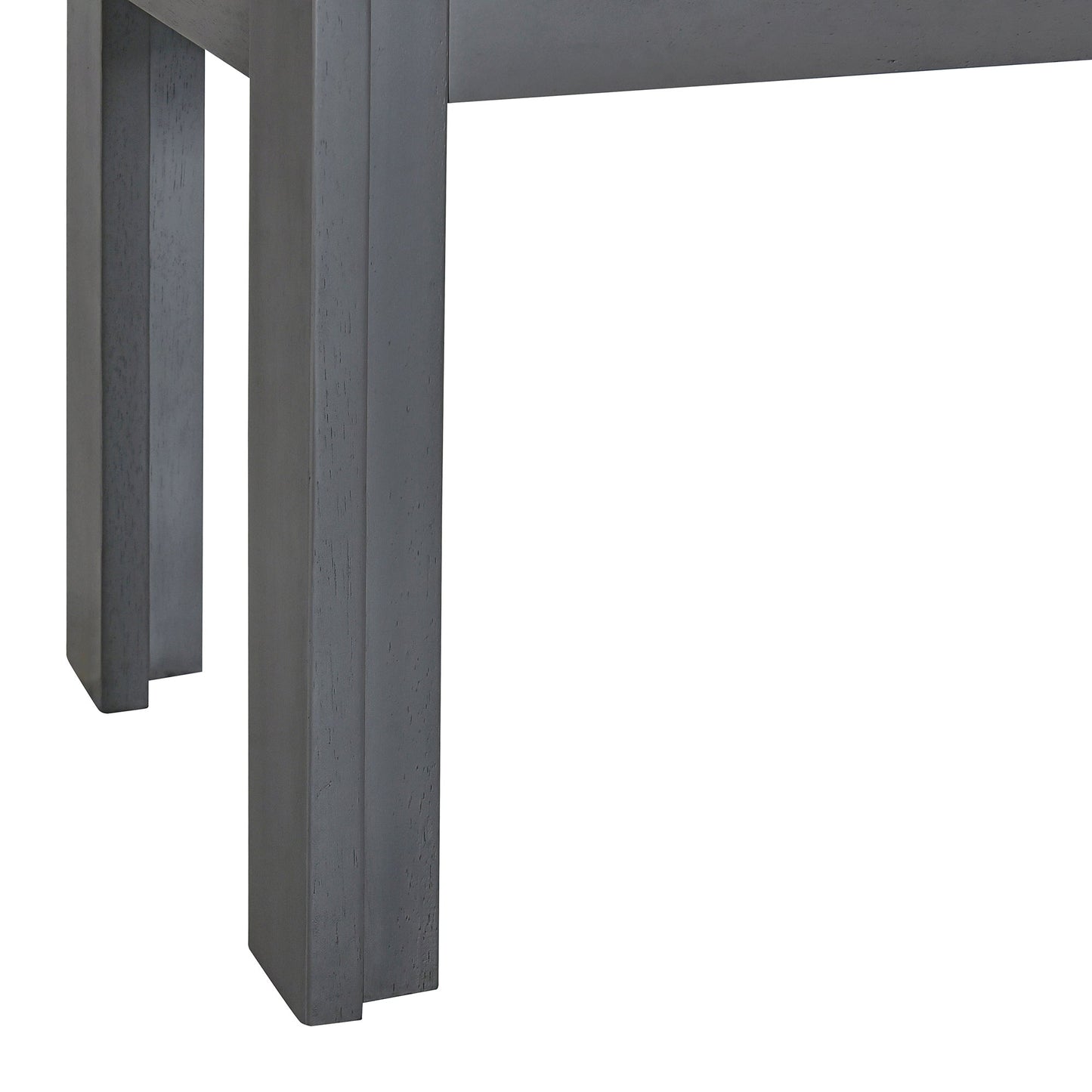 TREXM 3-piece retro cutlery set, rectangular stand table, and 2 wooden stools for 4 people (gray) - Korvel