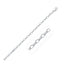14k White Gold Oval Rolo Chain - 3.2mm