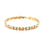 Bracelet en Or Tri-Color 14k avec Cœur Satiné