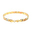 Bracelet en Or Tri-Color 14k avec Cœur Satiné