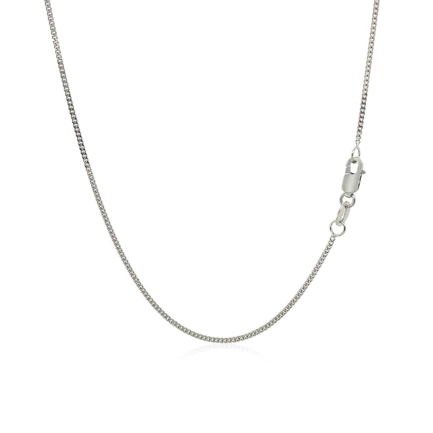 14k White Gold Gourmette Chain - 1.0mm