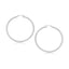 Boucles d'oreilles créoles polies en or blanc 14k - 30 mm