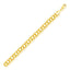 Pulsera de encanto de doble eslabón sólida de oro amarillo de 14k - 8.0 mm