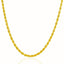 Chaîne en or jaune 14k solide torsadée 3,0 mm