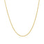 Cadena de Trigo Redonda Cortada con Diamante de Oro Amarillo de 14k - 1.0mm