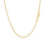 Cadena de Trigo Redonda Cortada con Diamante de Oro Amarillo de 14k - 1.0mm