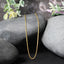 Cadena de Trigo Redonda Cortada con Diamante de Oro Amarillo de 14k - 1.0mm