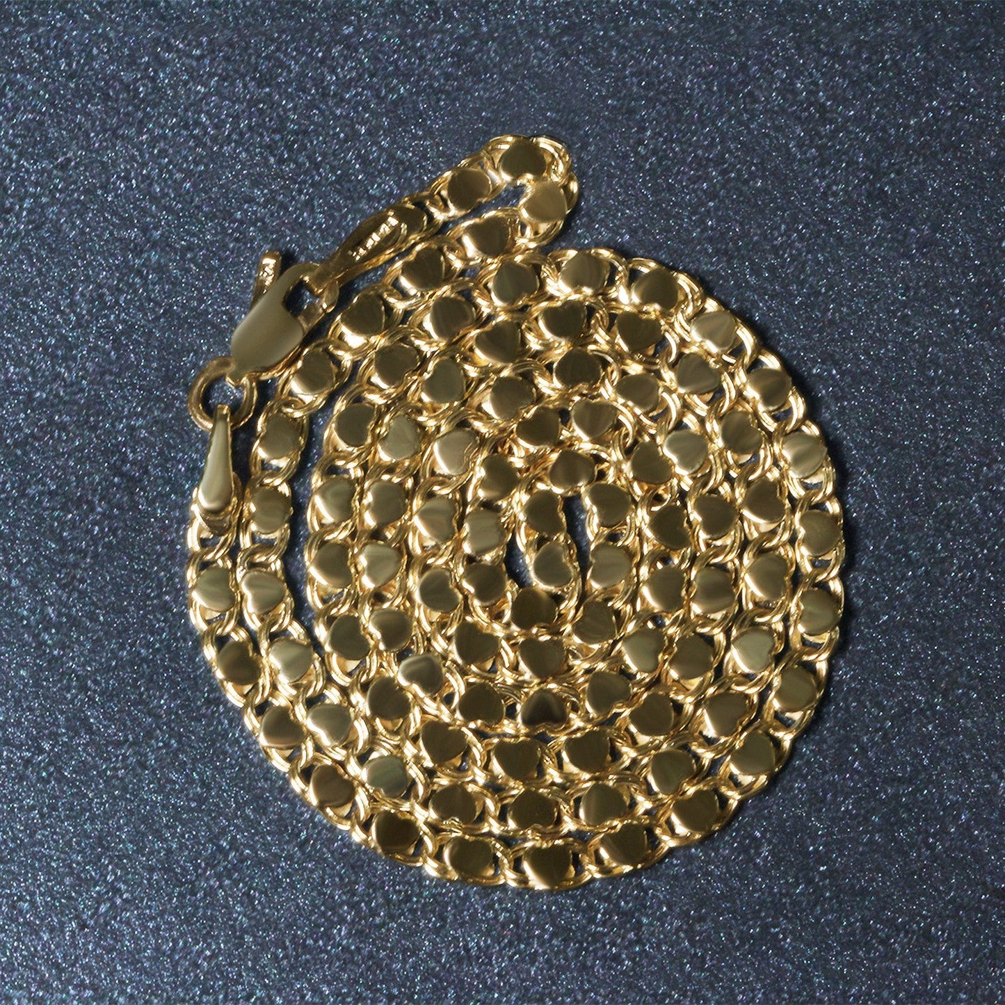 Collier en chaîne en cœur en or jaune 14 carats - 2,9 mm