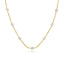 14k Yellow Gold CZ By the Yard Long Links Necklace