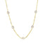 14k Yellow Gold CZ By the Yard Long Links Necklace