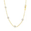 14k Yellow Gold CZ By the Yard Long Links Necklace