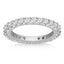 Anillo de Eternidad de Diamantes Redondos en Oro Blanco de 14k