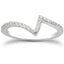 Bague de mariage en diamant pavé en or blanc 14 carats avec motif zigzag