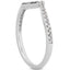Bague de mariage en diamant pavé en or blanc 14 carats avec motif zigzag
