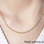 14k Yellow Gold 2.5mm Textured Pendant Chain