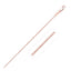 Chaîne classique en or rose 14 carats - 0,8 mm