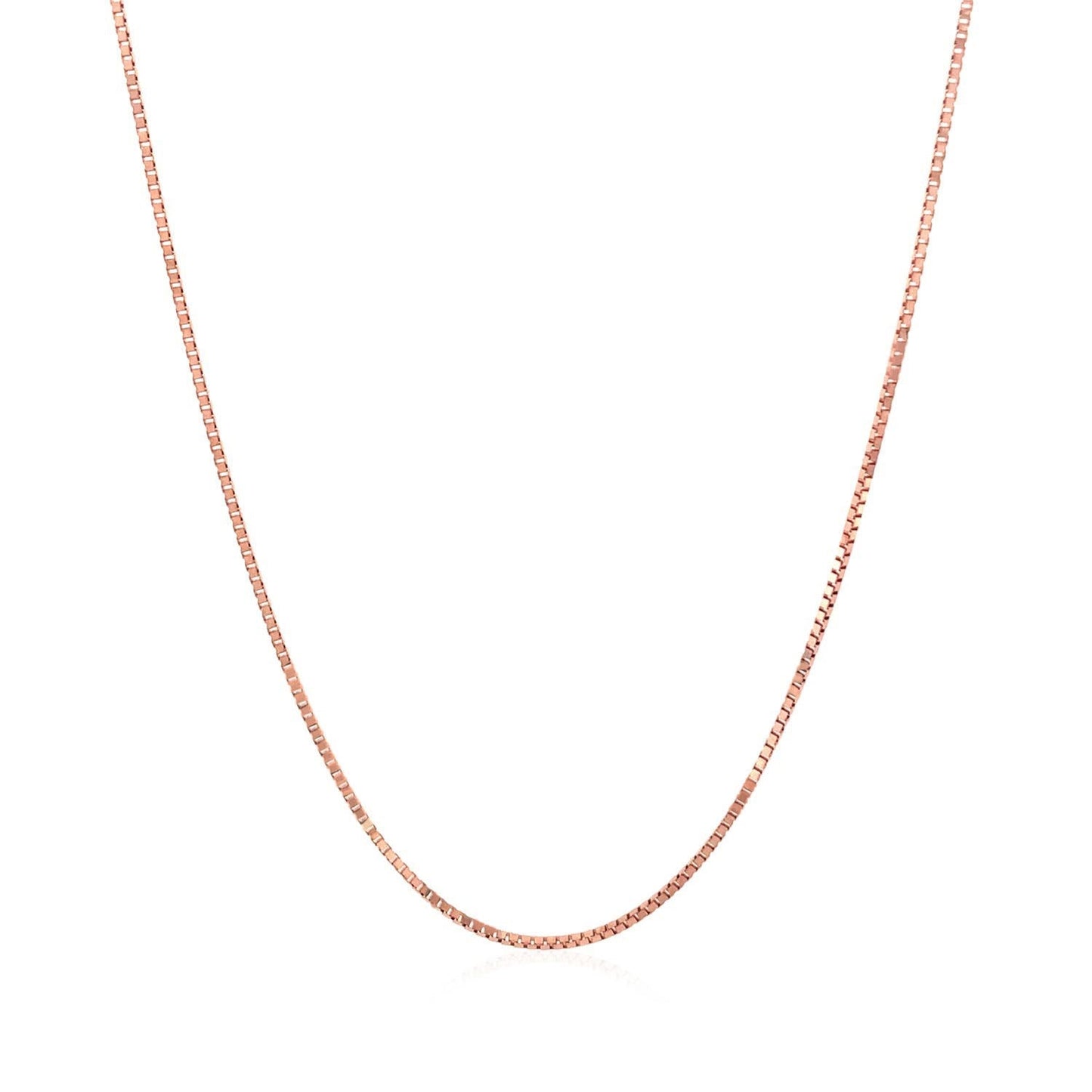 Chaîne classique en or rose 14 carats - 0,8 mm