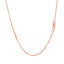 Chaîne classique en or rose 14 carats - 0,8 mm