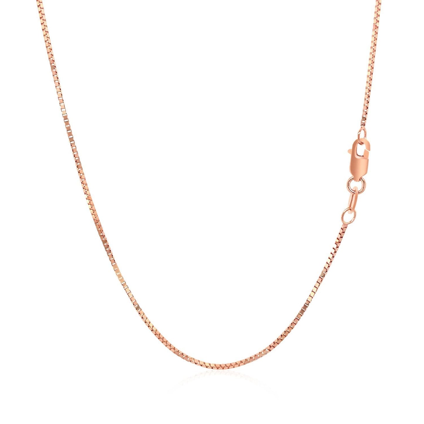 Chaîne classique en or rose 14 carats - 0,8 mm