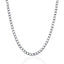 Rhodium Plated Sterling Silver Curb Chain Necklace
