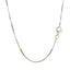 Sterling Silver Rhodium Plated Octagonal Snake Chain 1.1mm
