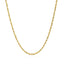 2.0mm 10k Yellow Gold Solid Diamond Cut Rope Chain