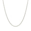 14k White Gold Round Cable Link Chain - 1.5mm