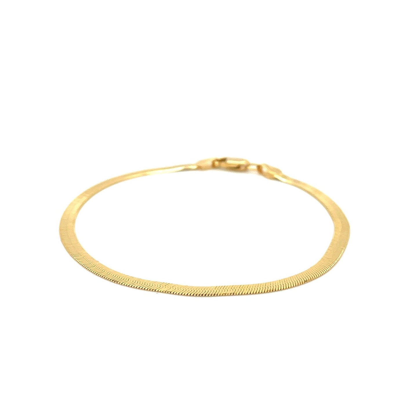 14k Yellow Gold Super Flex Herringbone Bracelet - 3.0mm