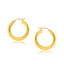 Boucles d'oreilles créoles en or jaune 14k poli - 30 mm