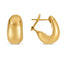 14k Yellow Gold Fancy Omega Hoop Earrings