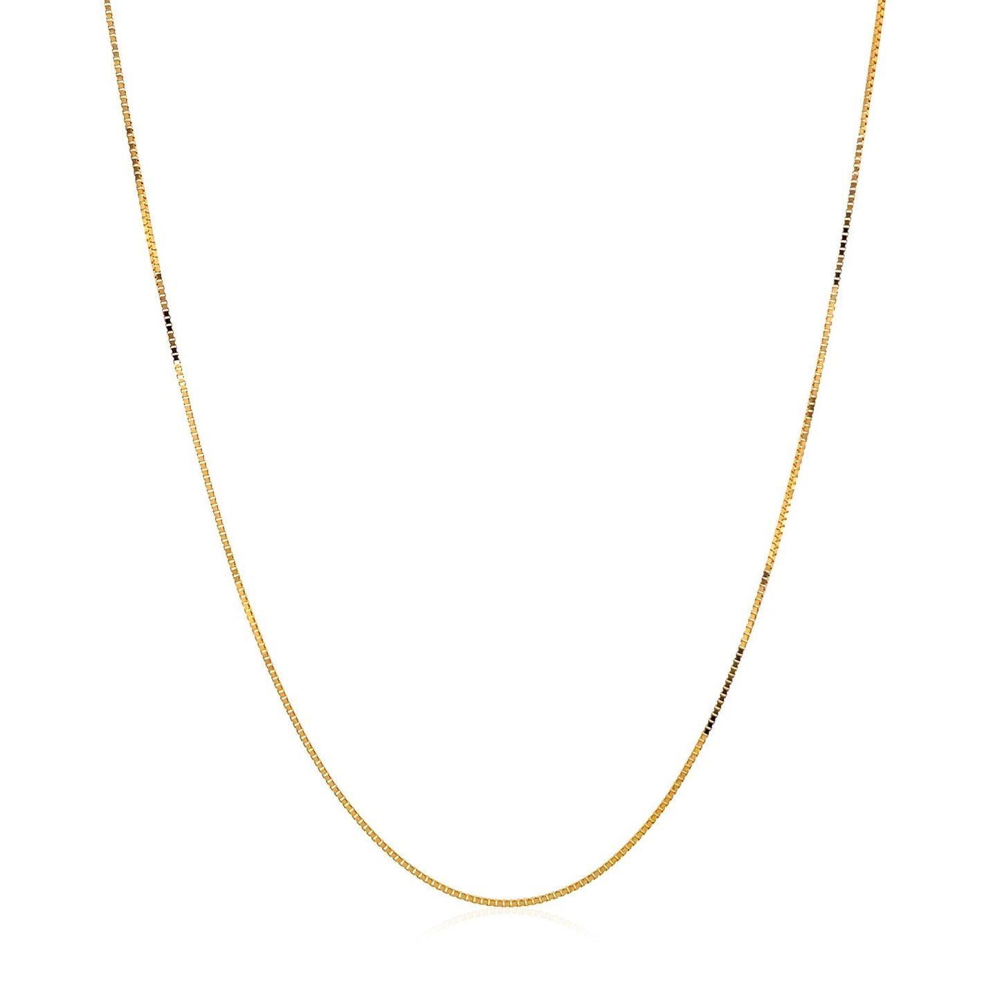 14k Yellow Gold Classic Box Chain - 0.45mm