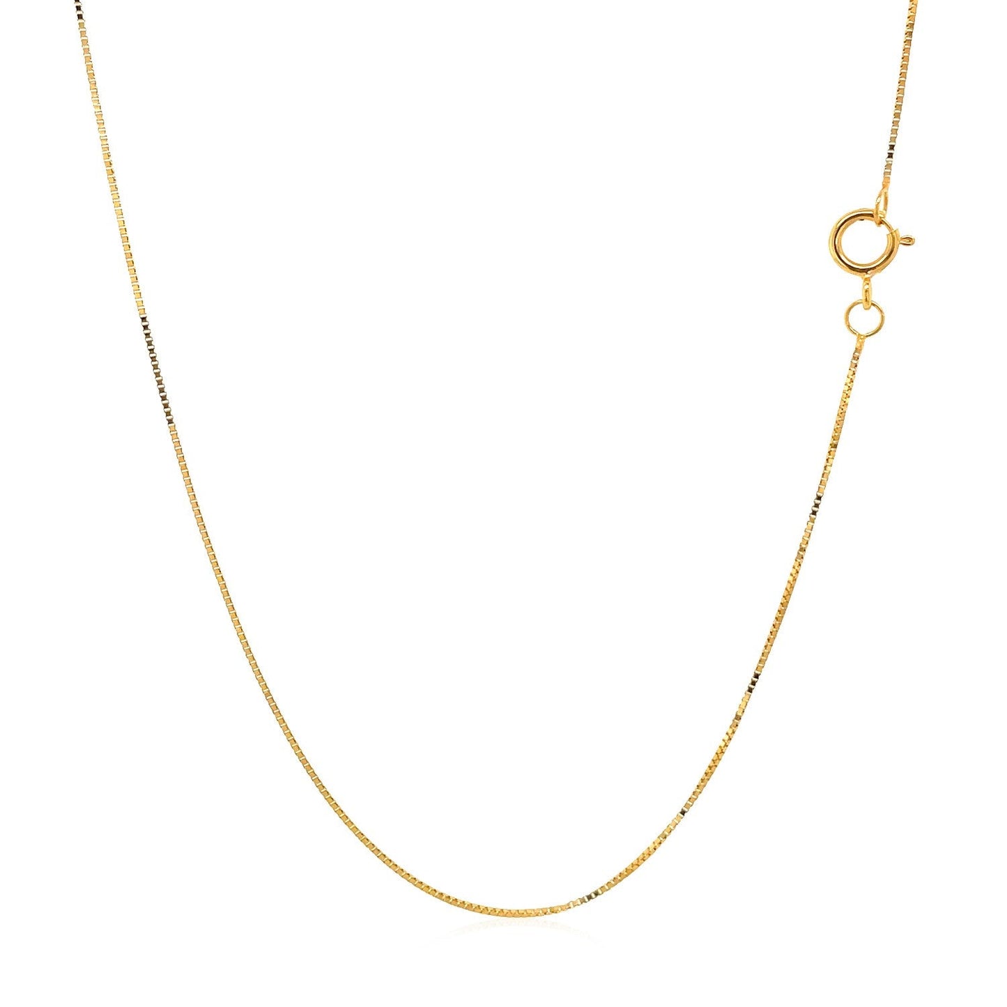 14k Yellow Gold Classic Box Chain - 0.45mm