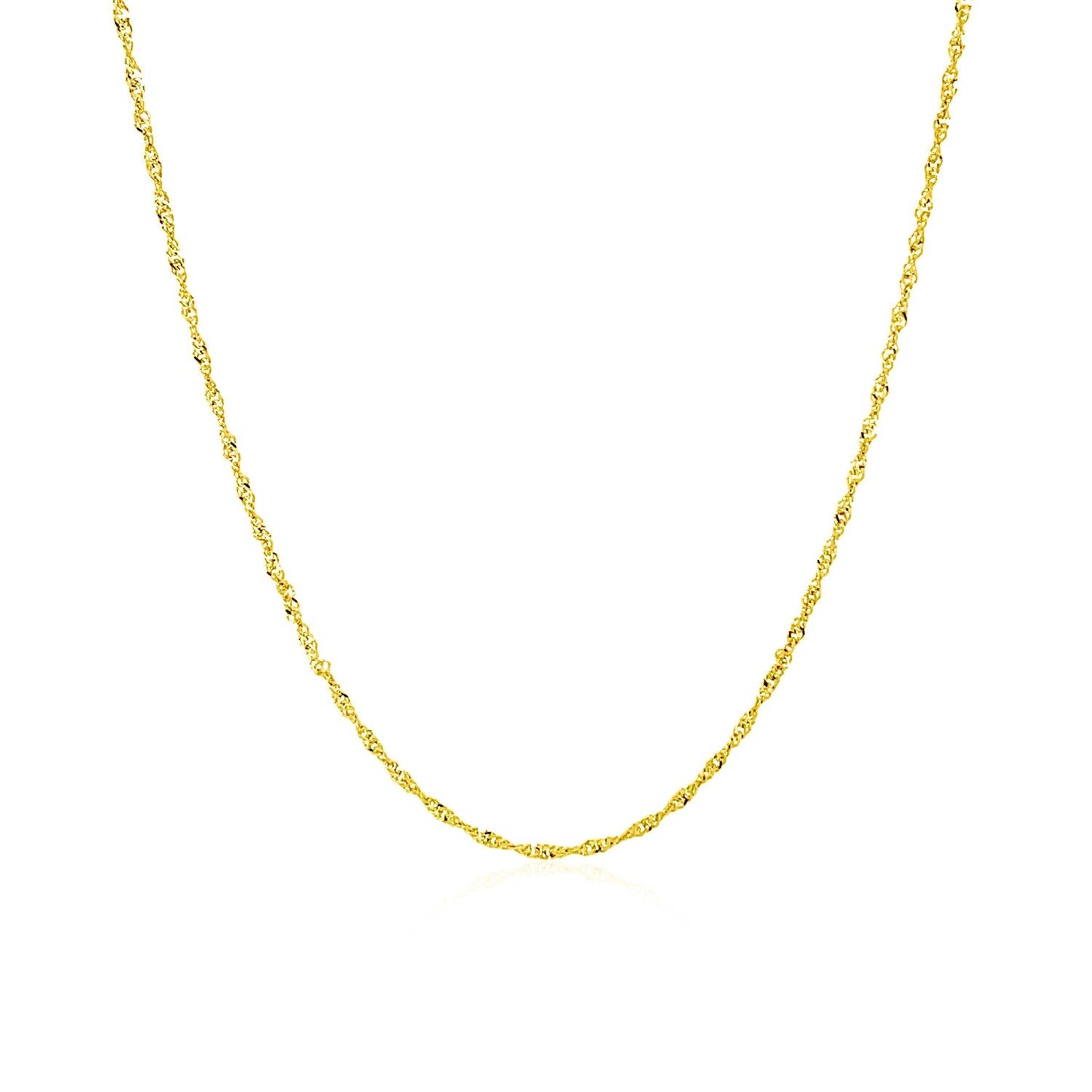 Cadena de Singapur de Oro Amarillo de 10k - 1.0mm