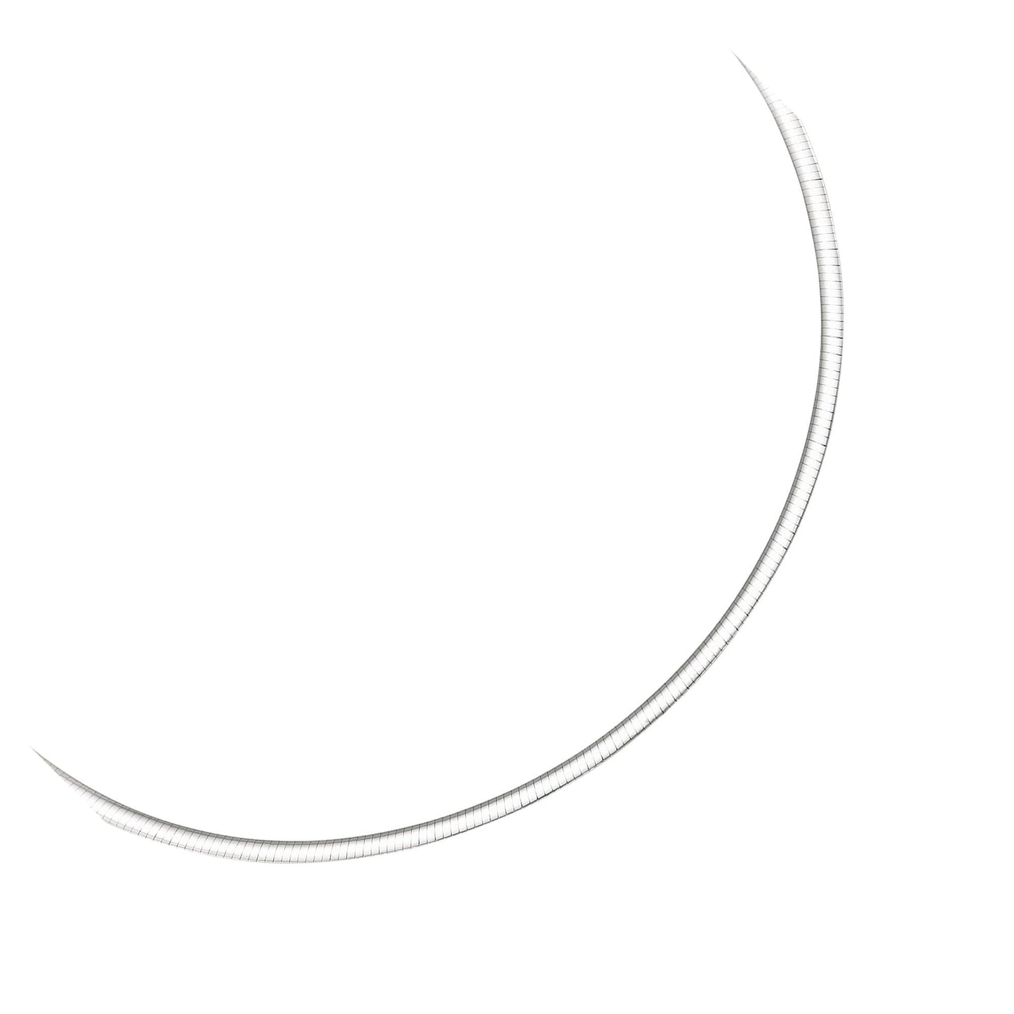 14k Two Tone Gold Reversible Omega Necklace - 3.0 mm