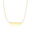 14k Yellow Gold Smooth Flat Horizontal Bar Necklace