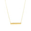 14k Yellow Gold Smooth Flat Horizontal Bar Necklace