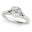 14k White Gold Split Shank Diamond Engagement Ring