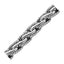 Oxidized Sterling Silver Men's Chain Bracelet - Cable Motif
